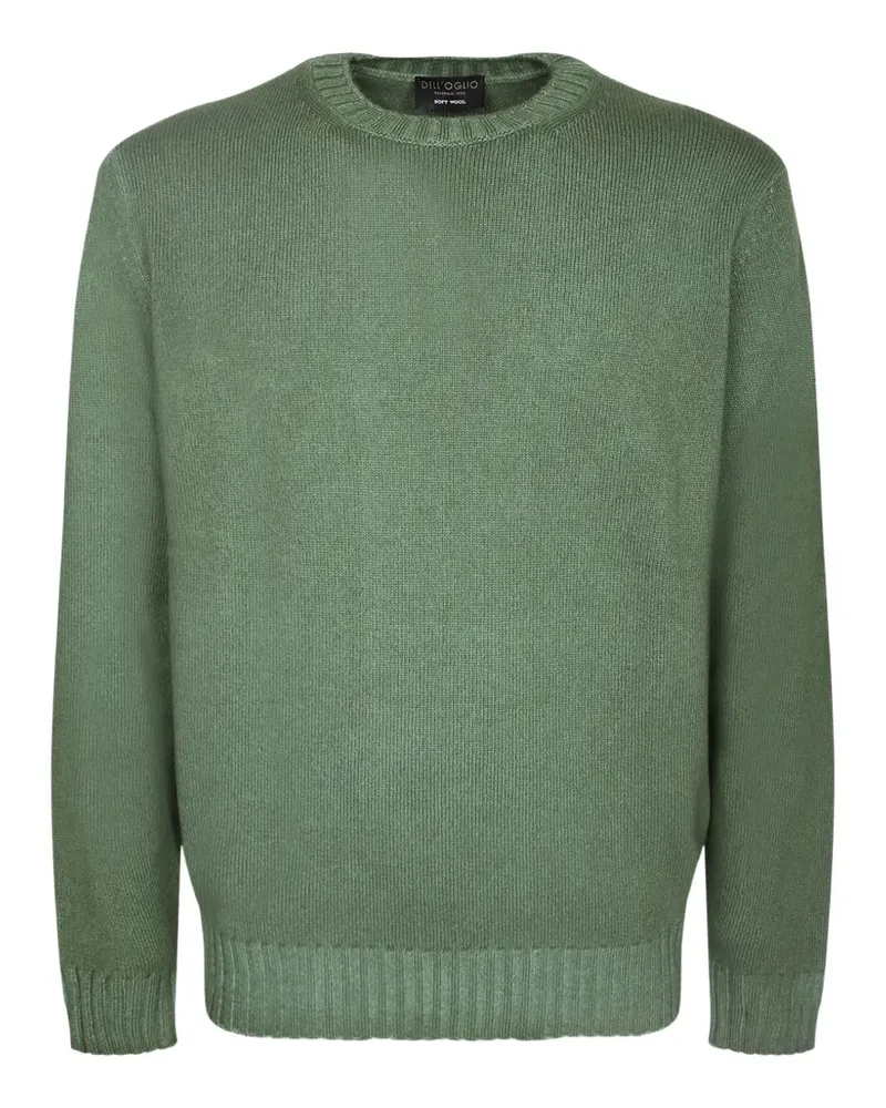 Dell'oglio Pullover mit geripptem Besatz - Grün Grün