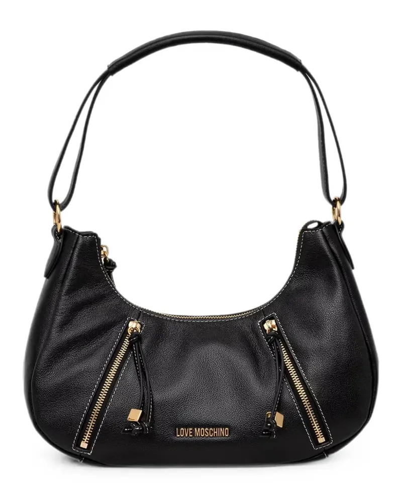 Moschino logo-lettering zip-detail tote bag - Schwarz Schwarz