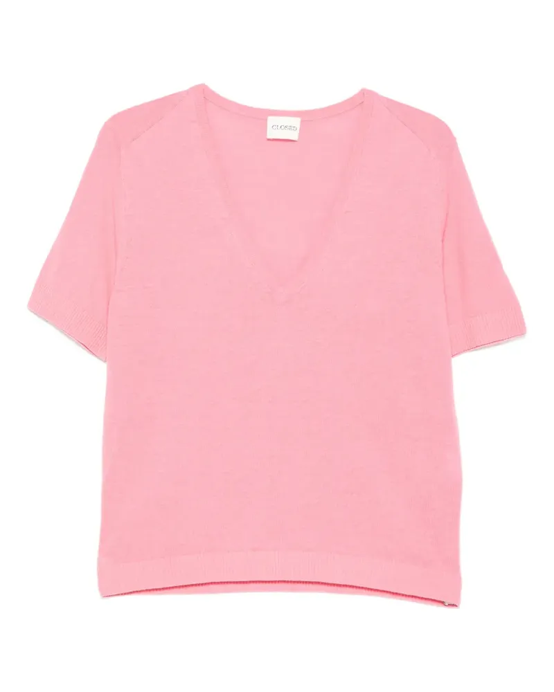 Closed V-neck top - Rosa Rosa