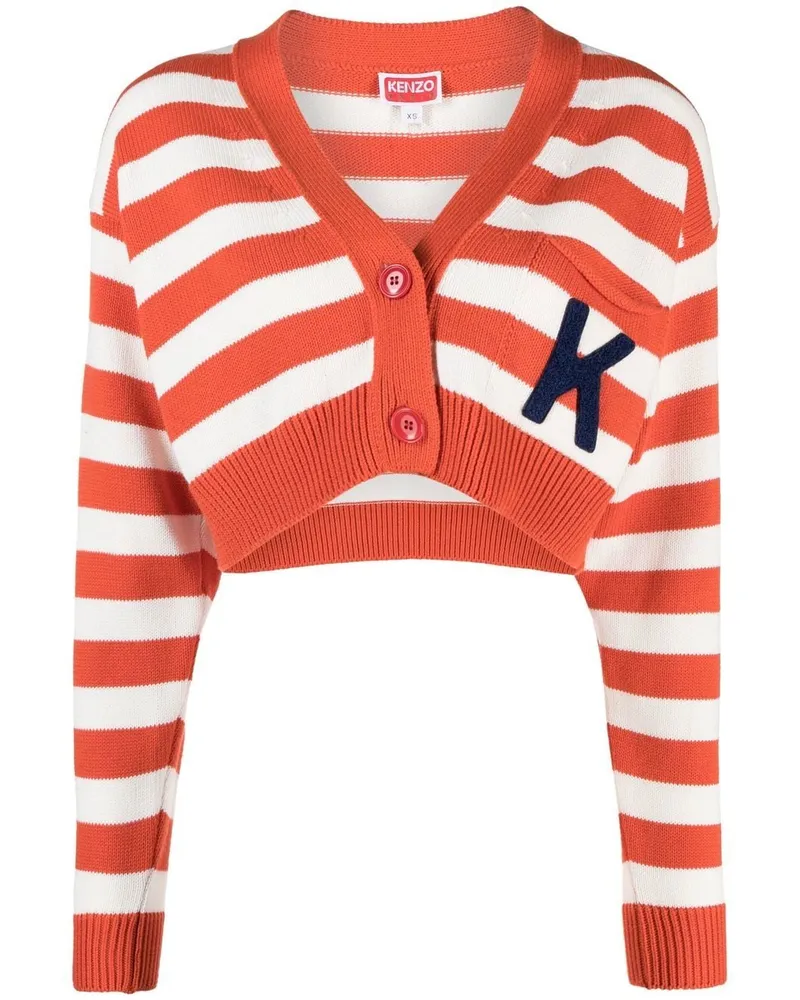 Kenzo Gestreifter Cardigan - Orange Orange