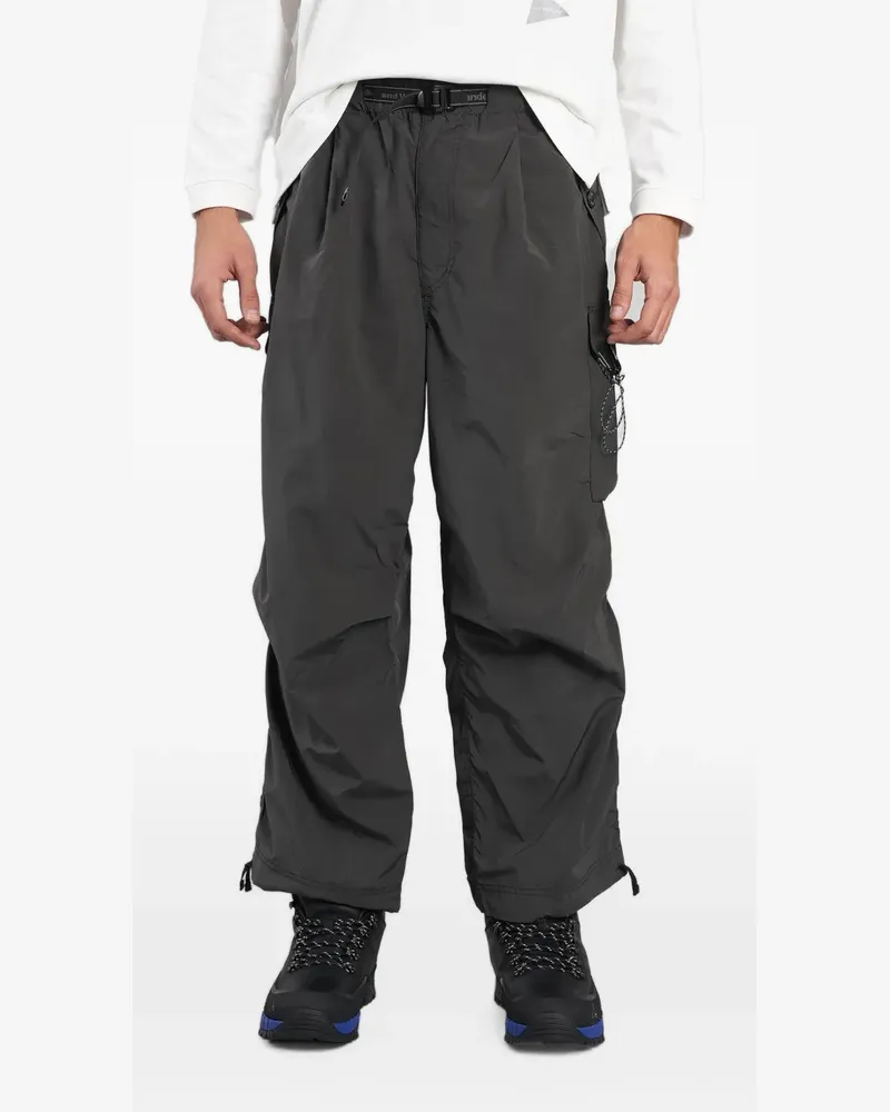 and wander Weite Cargohose mit Gürtel - Grau Grau