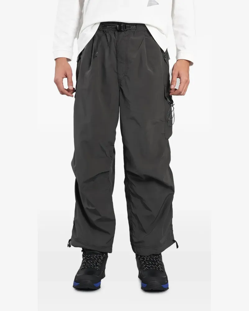 and wander Weite Cargohose mit Gürtel - Grau Grau