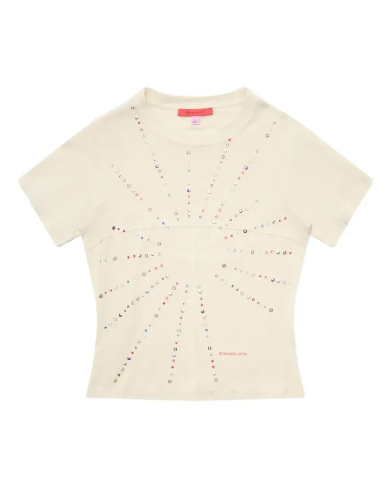 Eckhaus Latta T-Shirt mit Rundhalsausschnitt - Nude Nude