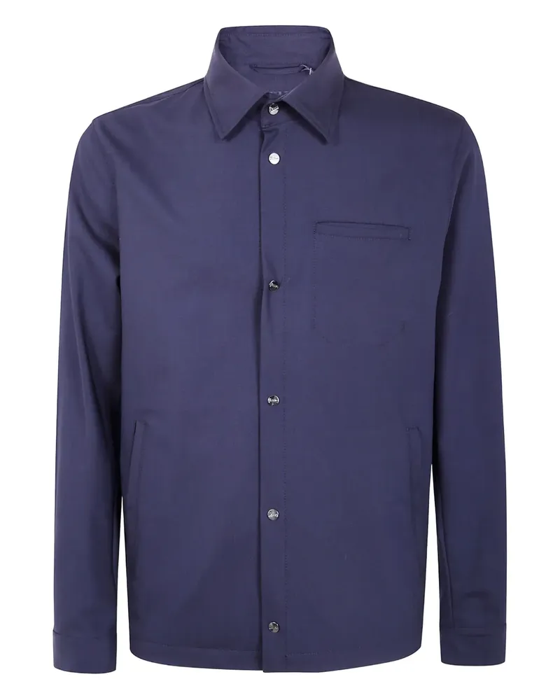 Herno Hemd mit Knöpfen - Blau Blau