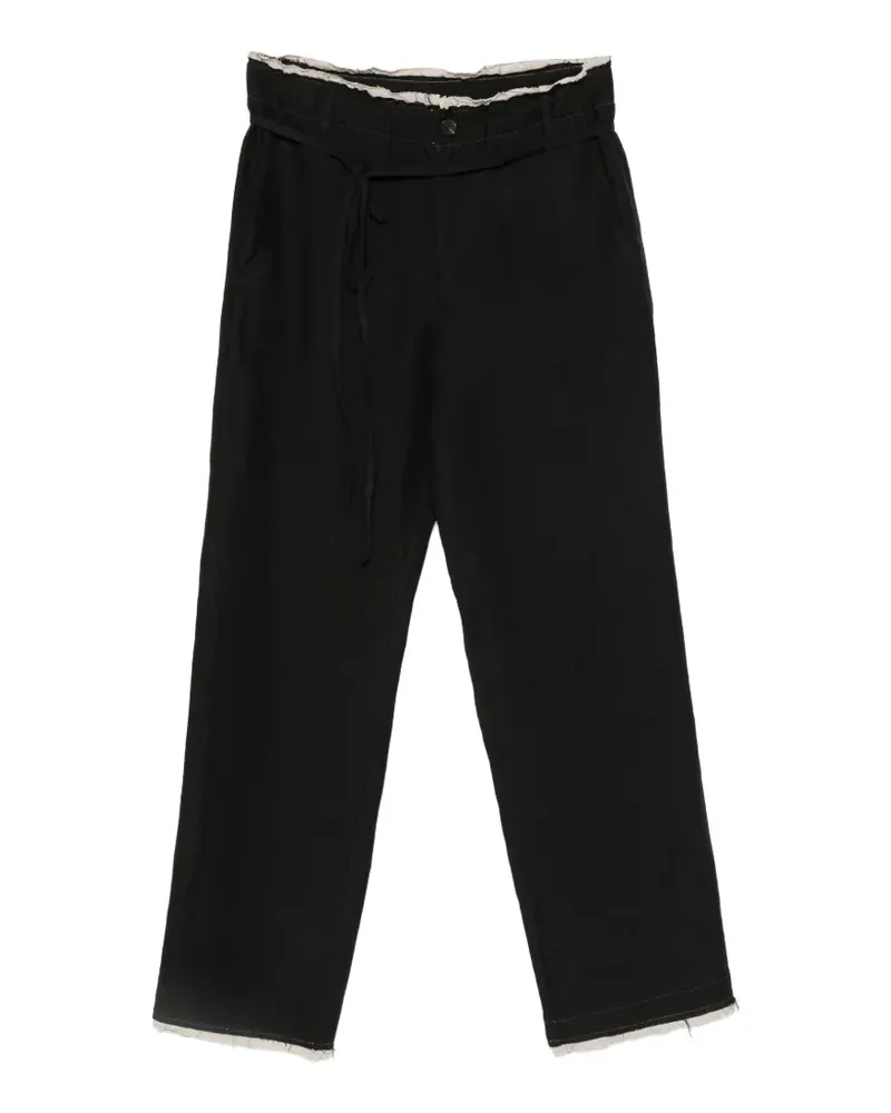Post Archive Faction Hose mit ungesäumten Kanten - Schwarz Schwarz