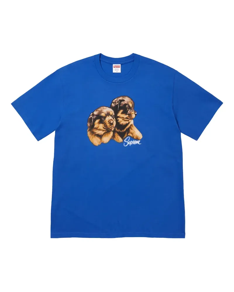 Supreme Being T-Shirt mit Welpen-Print - Blau Blau