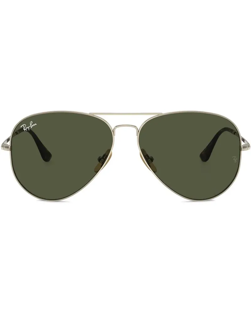 Ray Ban Aviator Titanium Sonnenbrille - Gold Gold