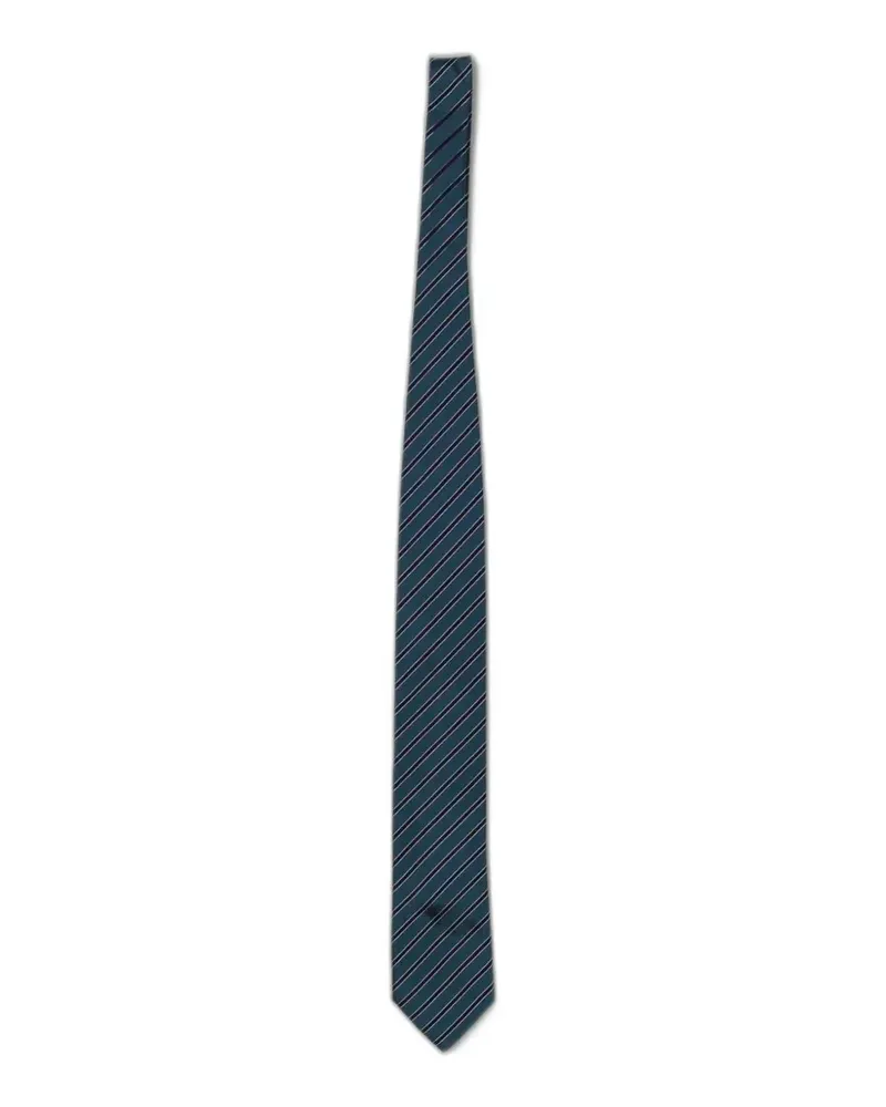 Ermenegildo Zegna Brera diagonal-stripe tie - Grün Grün
