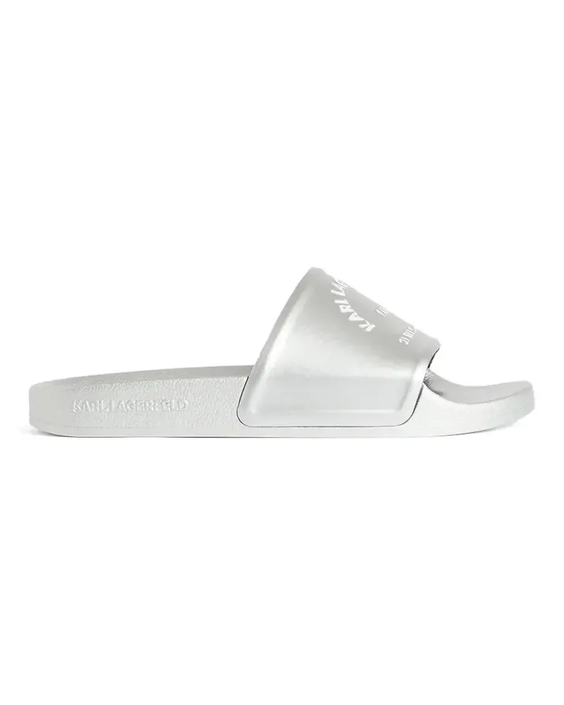 Karl Lagerfeld Kondo 2.0 logo-print slides - Silber Silber
