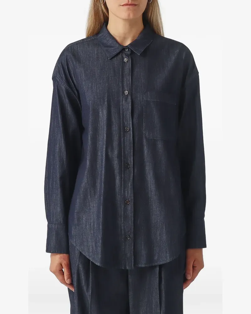 Max Mara Klassisches Jeanshemd - Blau Blau