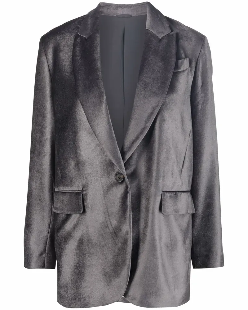 Brunello Cucinelli Einreihiger Blazer - Grau Grau