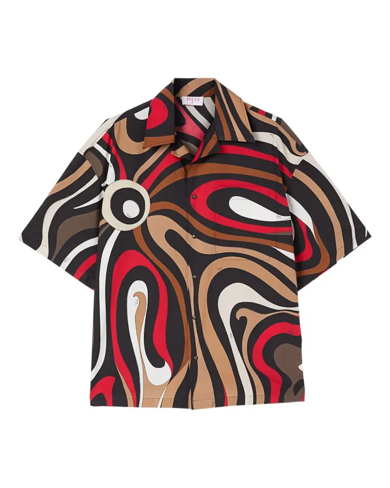 Emilio Pucci Hemd mit Marmo-Print - Schwarz Schwarz