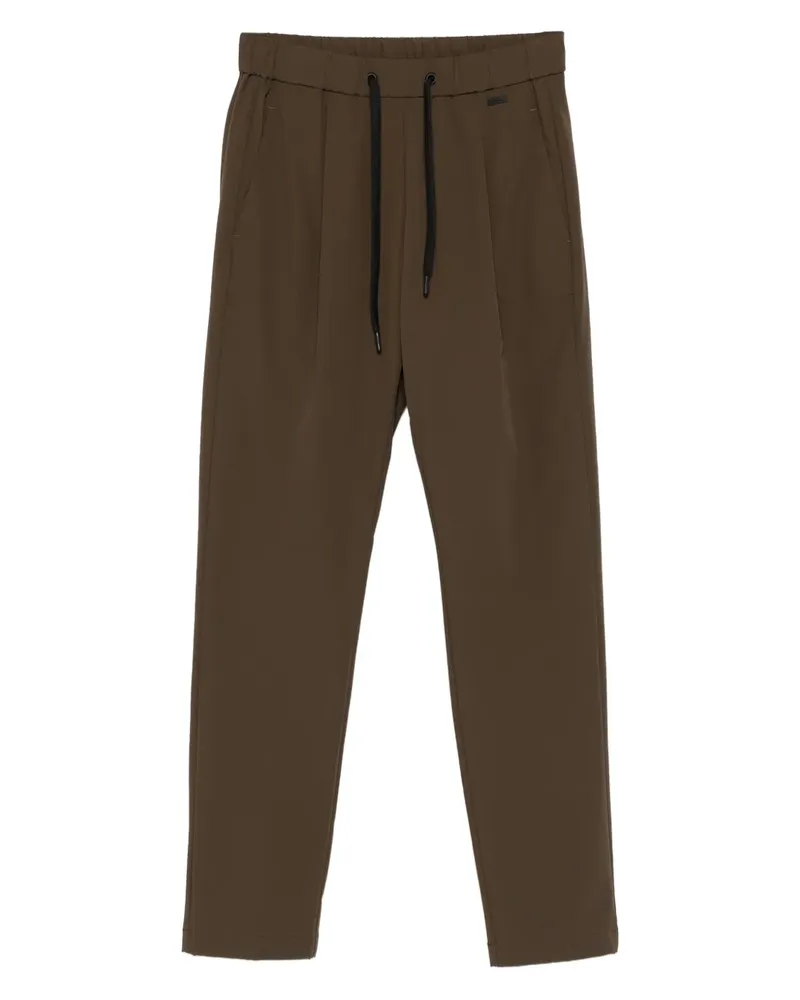 Herno Bundfaltenhose mit Kordelzug - Braun Braun