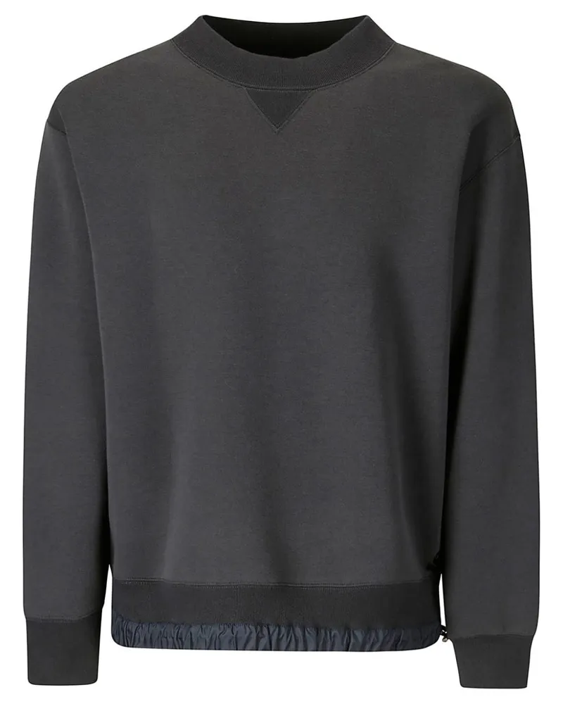 Sacai S Sponge Sweatshirt Grau