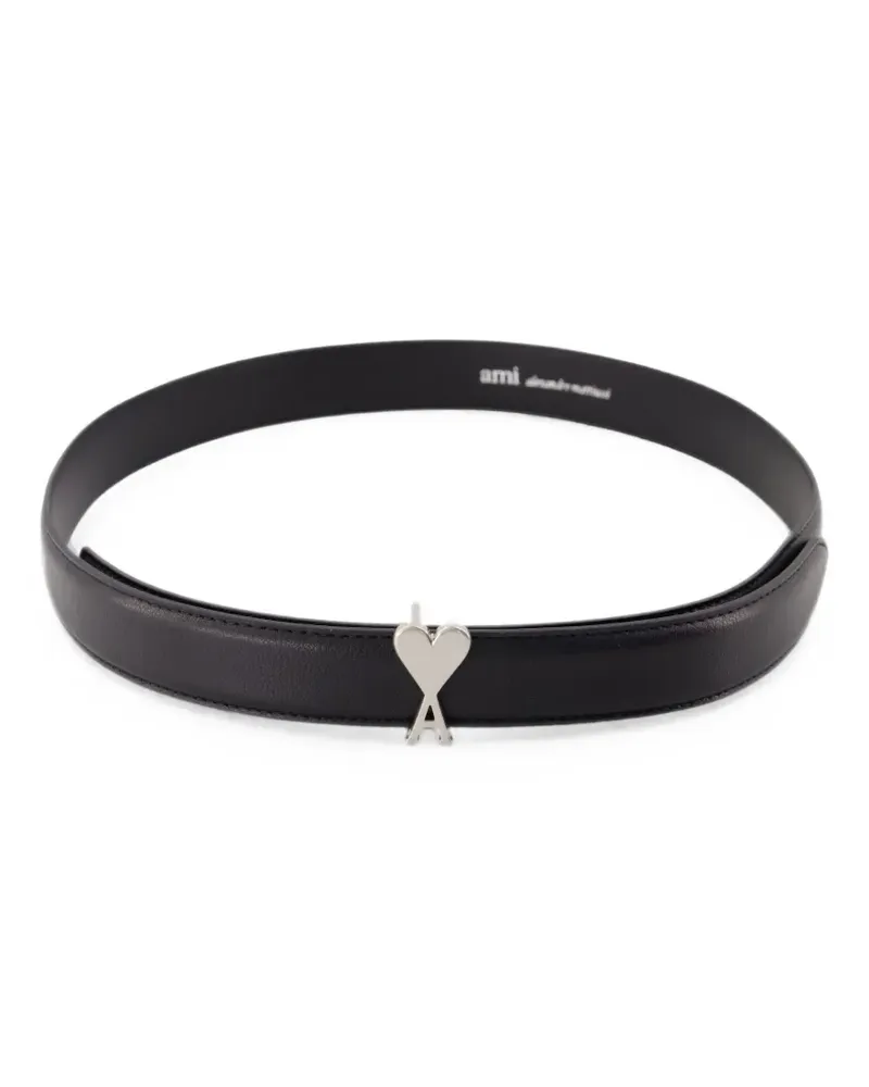 AMI Paris Ami de Coeur Gürtel mit Schnalle - Schwarz Schwarz