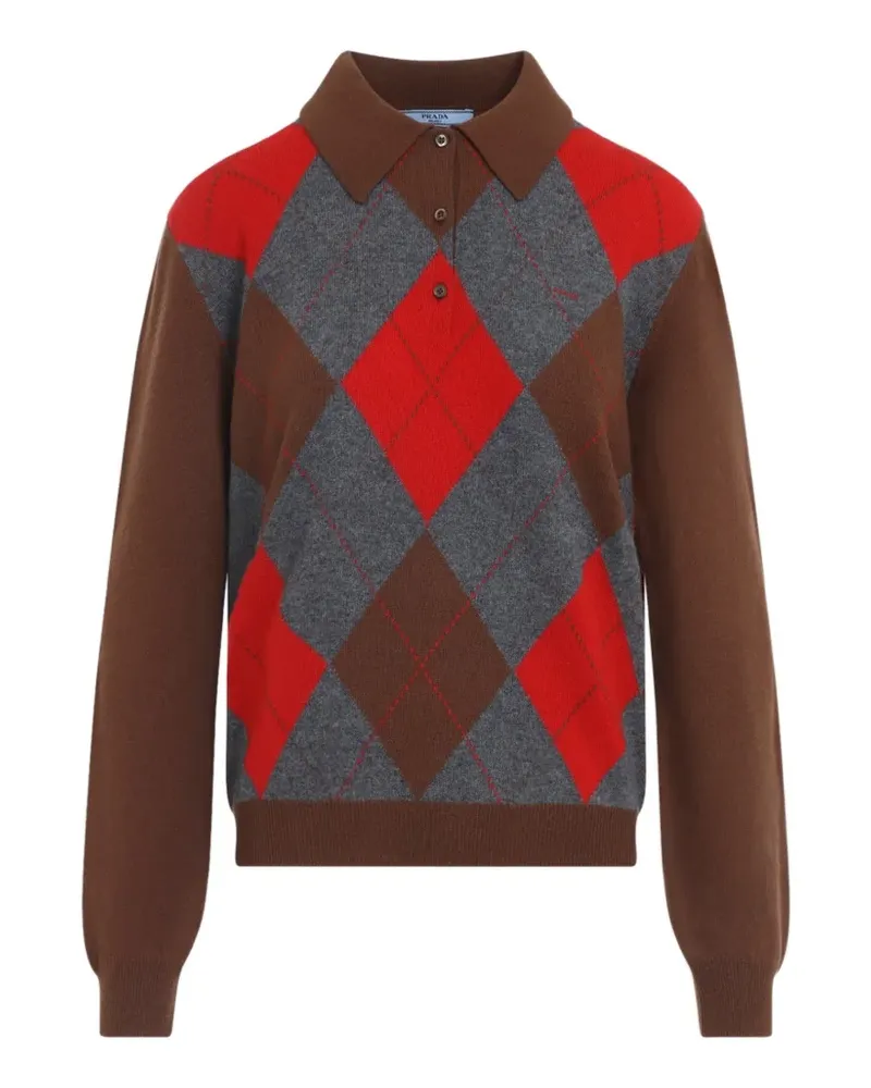 Prada cashmere polo top - Braun Braun