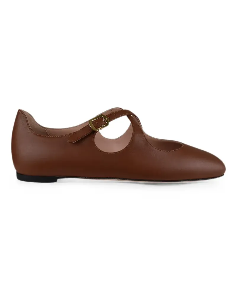 Bally rina Ballerinas mit überkreuzten Trägern - Braun Braun