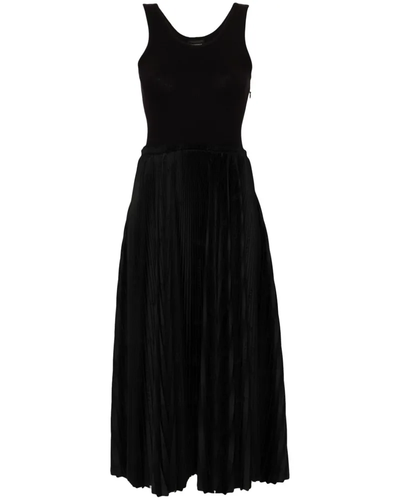 Balenciaga Bal Diagonal Midikleid - Schwarz Schwarz