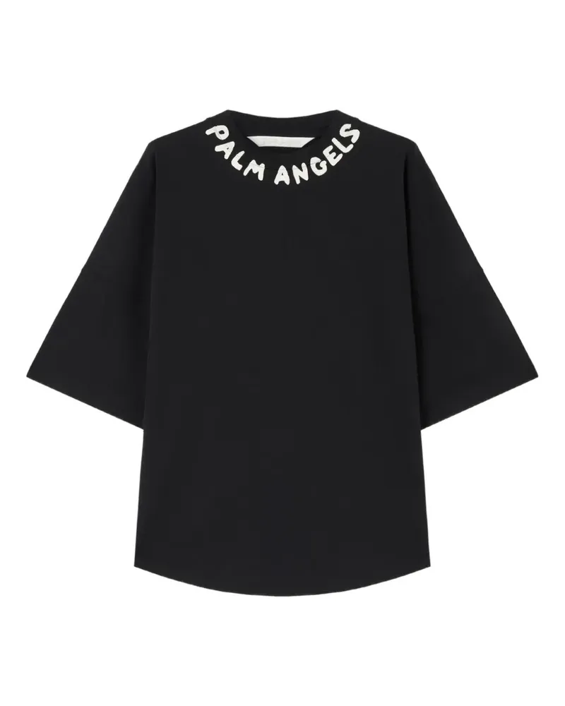 Palm Angels T-Shirt mit Logo-Print - Schwarz Schwarz