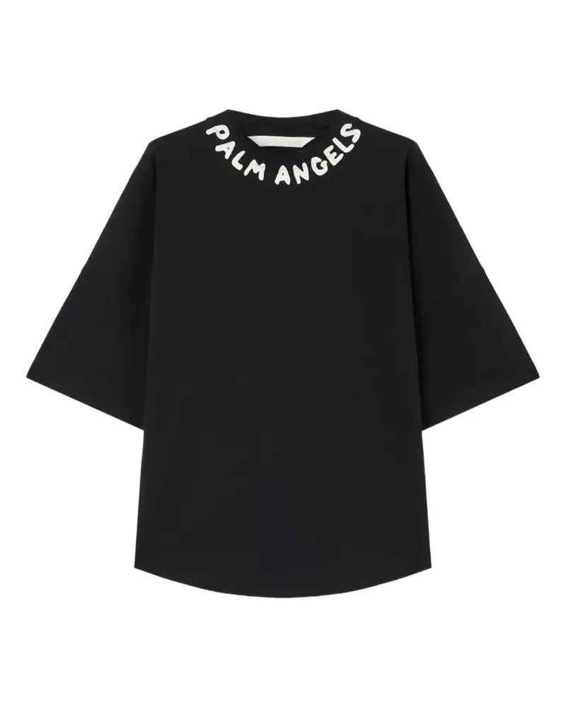 Palm Angels T-Shirt mit Logo-Print - Schwarz Schwarz