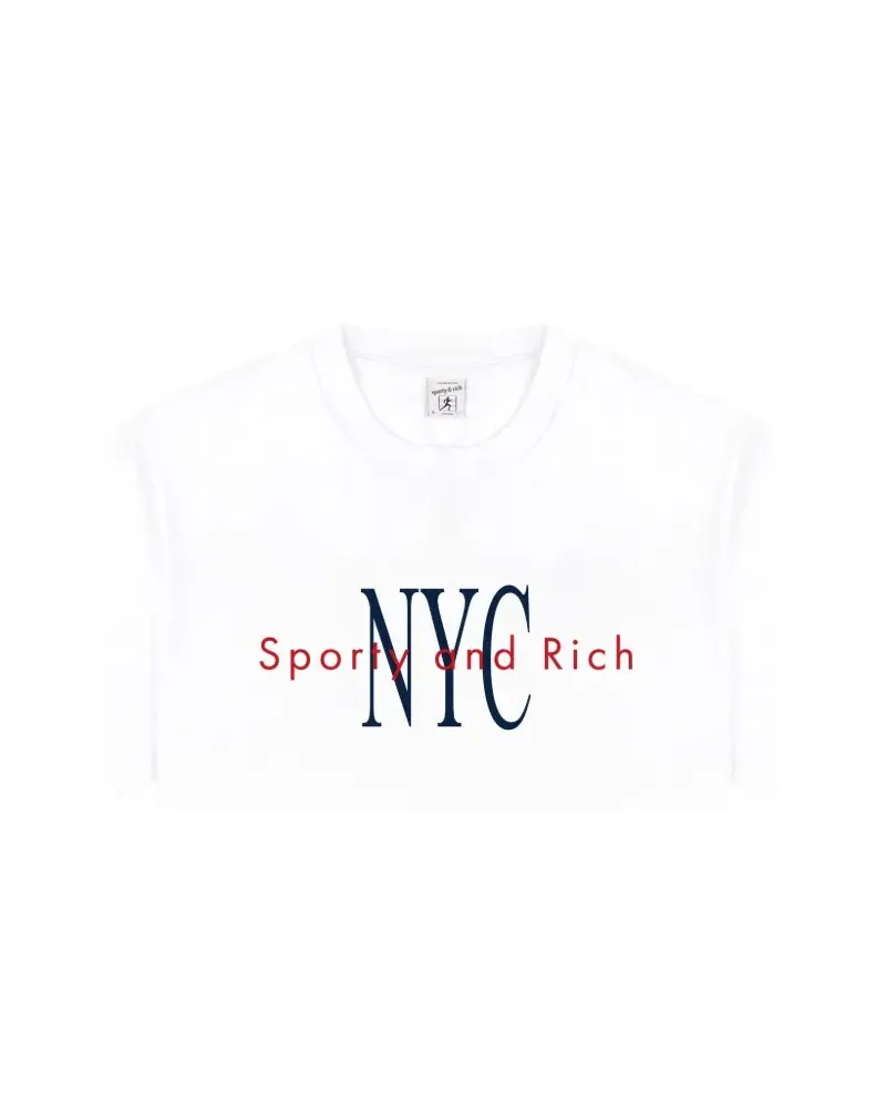 SPORTY & RICH NY Minute T-Shirt - Weiß Weiß