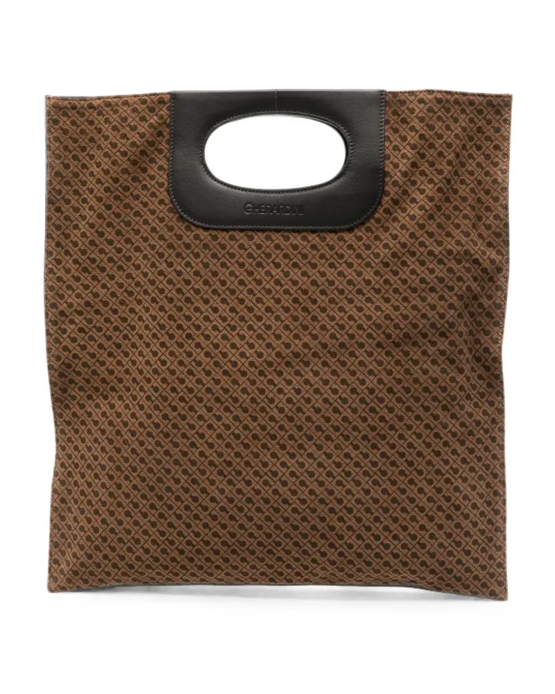 Gherardini Shopper mit Logo-Print - Braun Braun