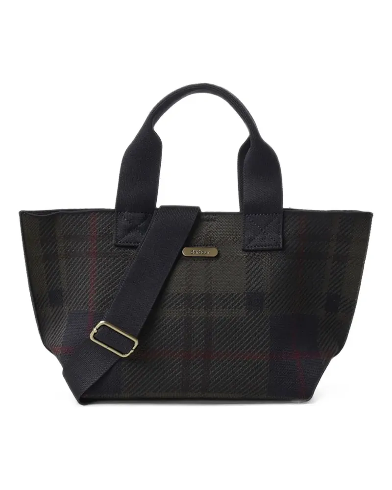 Barbour Layla Mini-Tote Bag mit Schottenkaro - Blau Blau