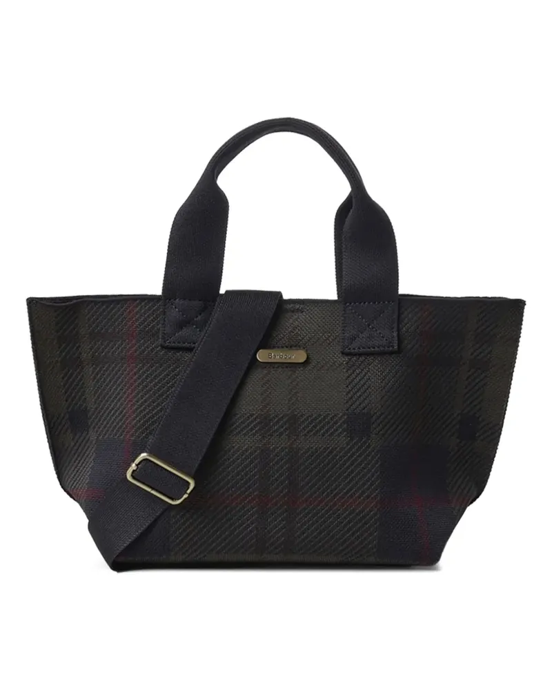 Barbour Layla Mini-Tote Bag mit Schottenkaro - Blau Blau