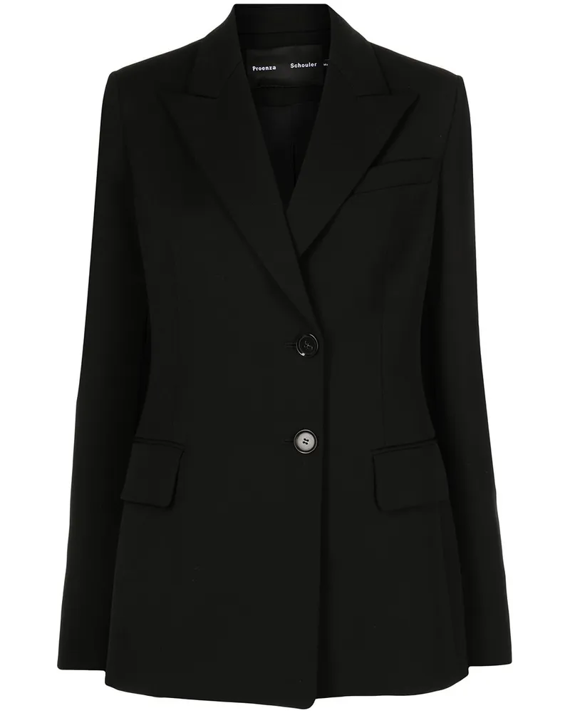 Proenza Schouler Einreihiger Wollblazer Schwarz