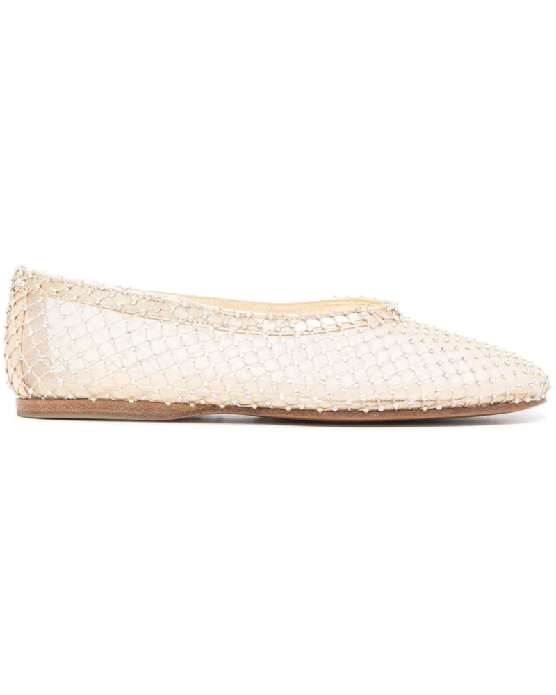 forte_forte Ballerinas mit Strass - Gold Gold
