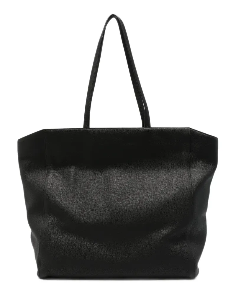 The Row Karolin grained leather tote bag - Schwarz Schwarz