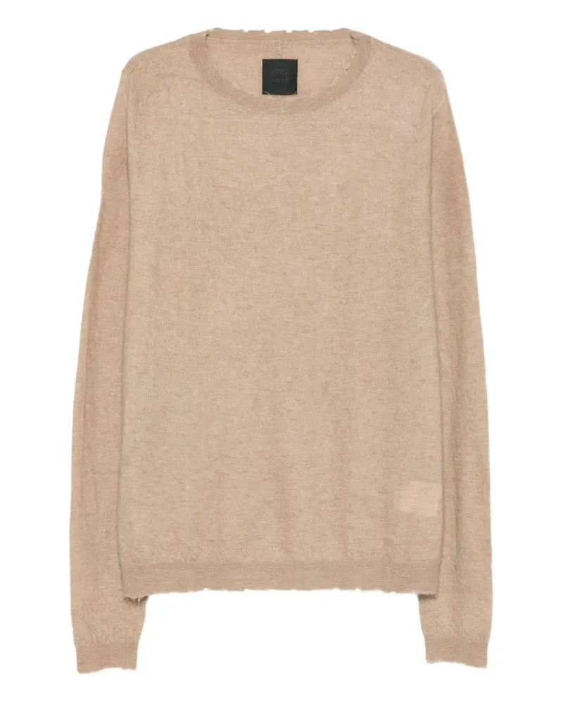 FREI-MUT Pullover mit Rundhalsausschnitt - Nude Nude