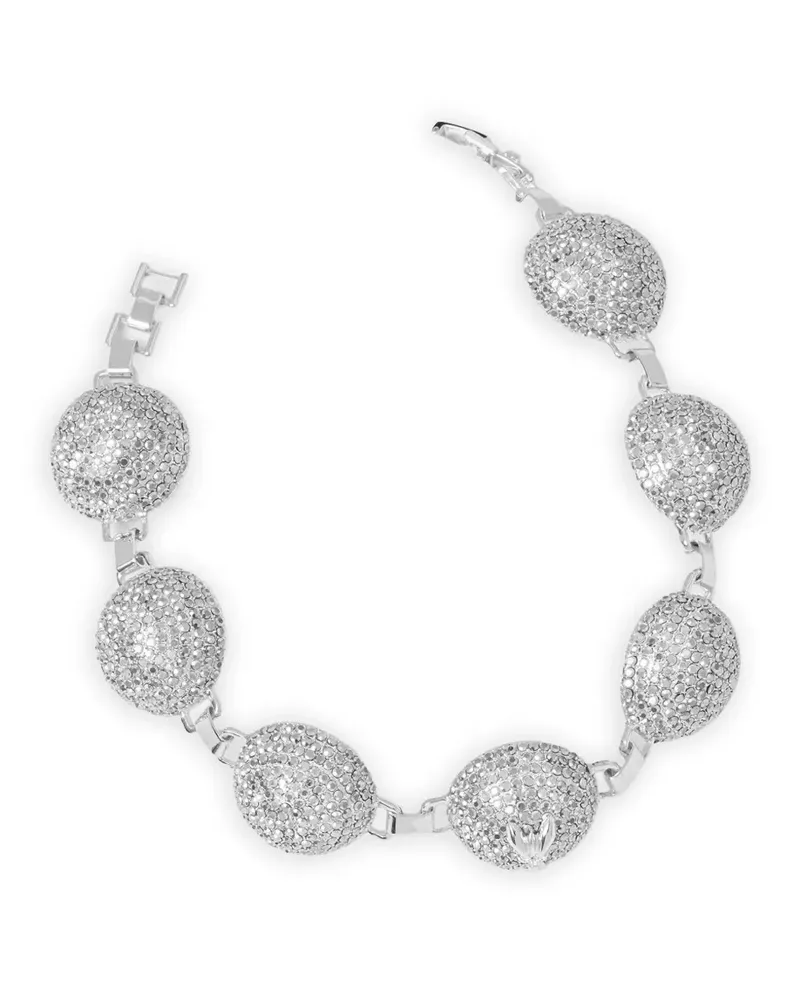 Patrizia Pepe crystal-embellished Fly necklace - Silber Silber