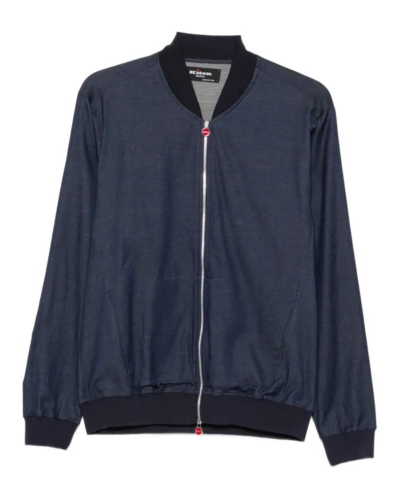 Kiton Bomberjacke mit Reißverschluss - Blau Blau