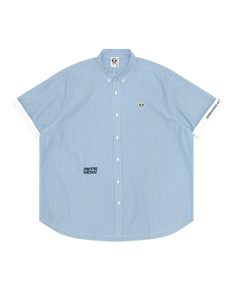 BAPE Gestreiftes Hemd - Blau Blau