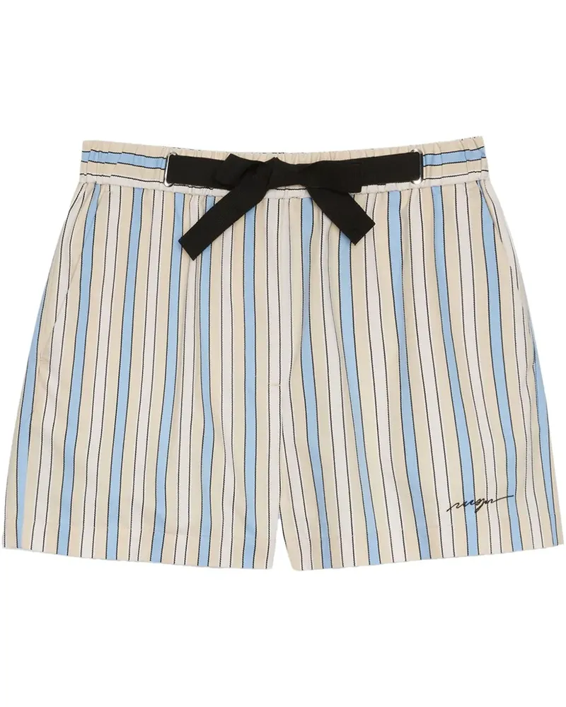MSGM Gestreifte Shorts - Blau Blau