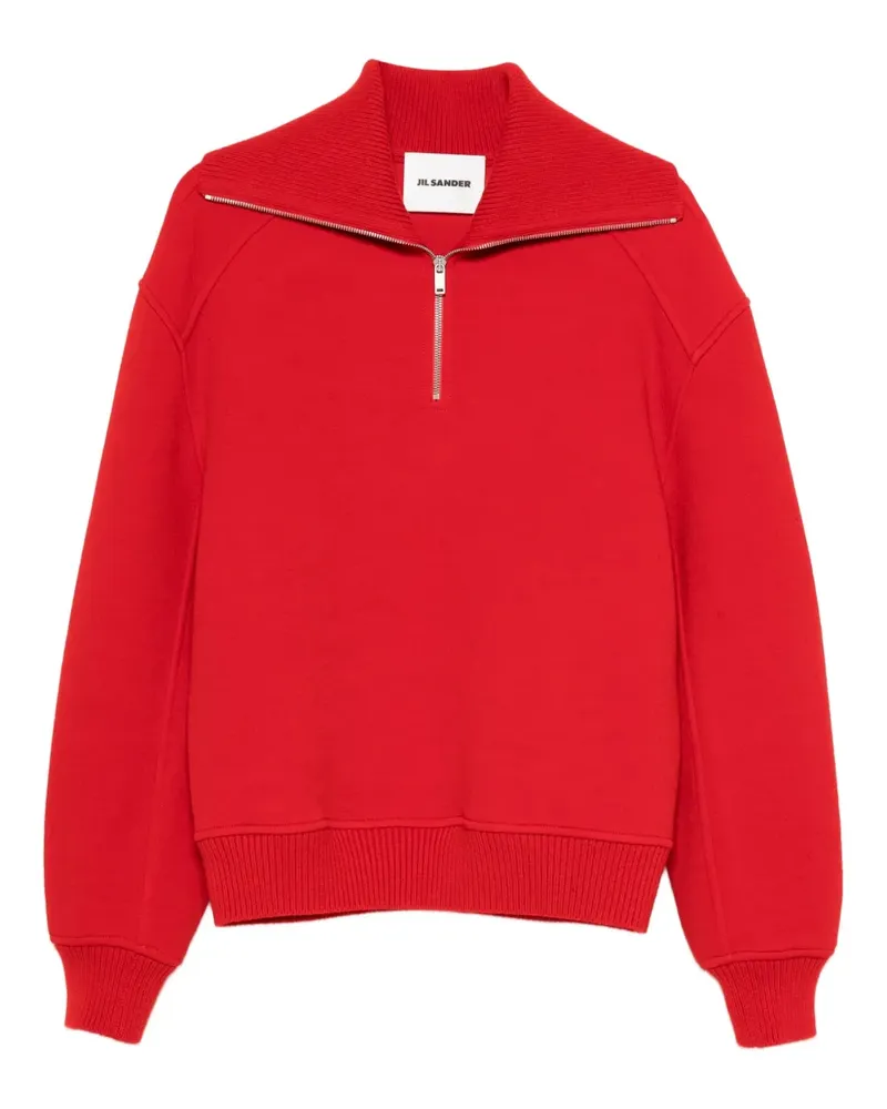 Jil Sander Pullover mit Reißverschluss - Rot Rot