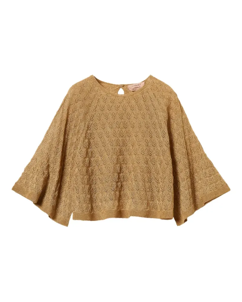 Twin-Set Cropped-Pullover - Gold Gold