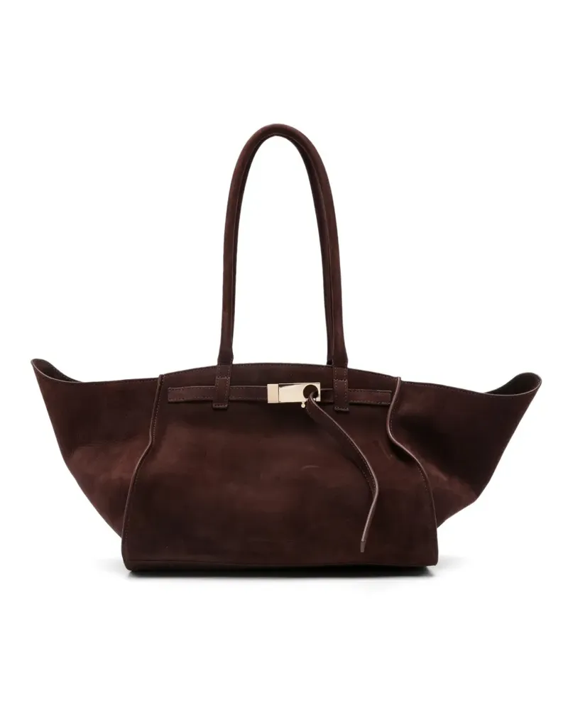 Benedetta Bruzziches Schultertasche aus Wildleder - Rot Rot