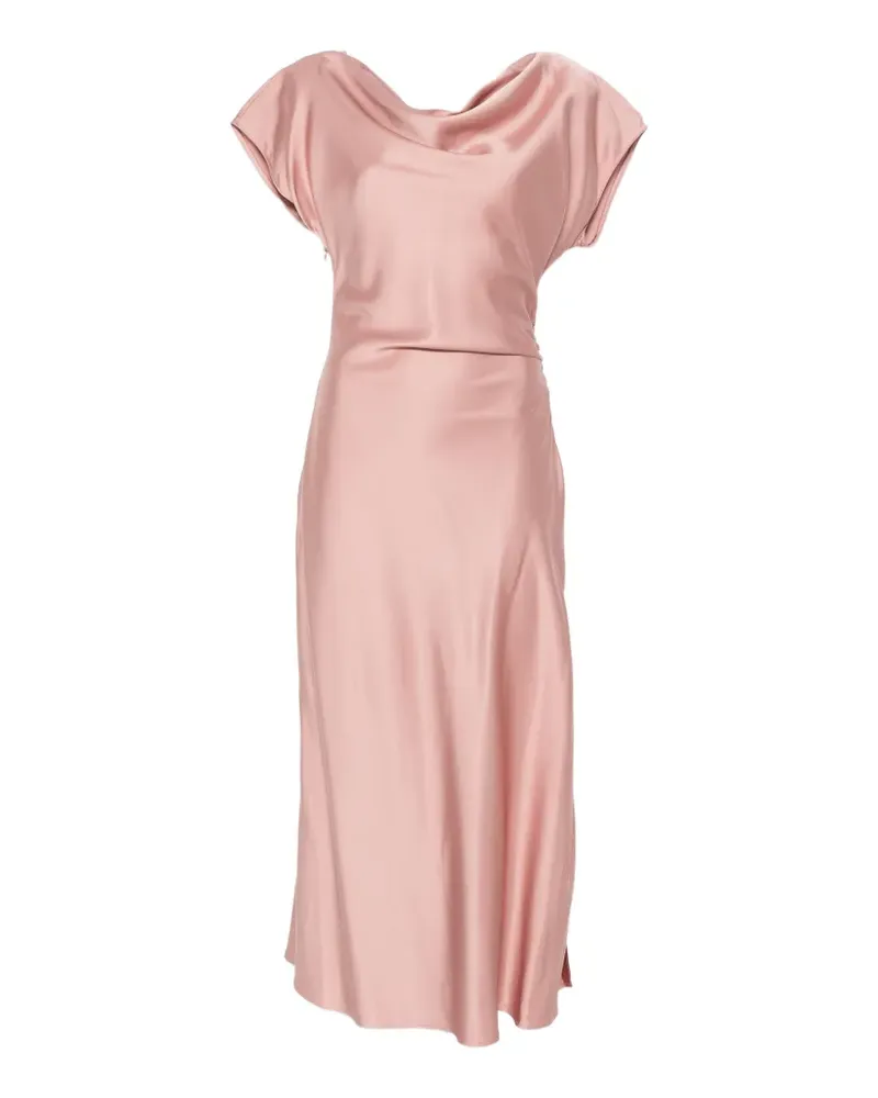 Liu Jo ruched cowl-neck midi dress - Rosa Rosa