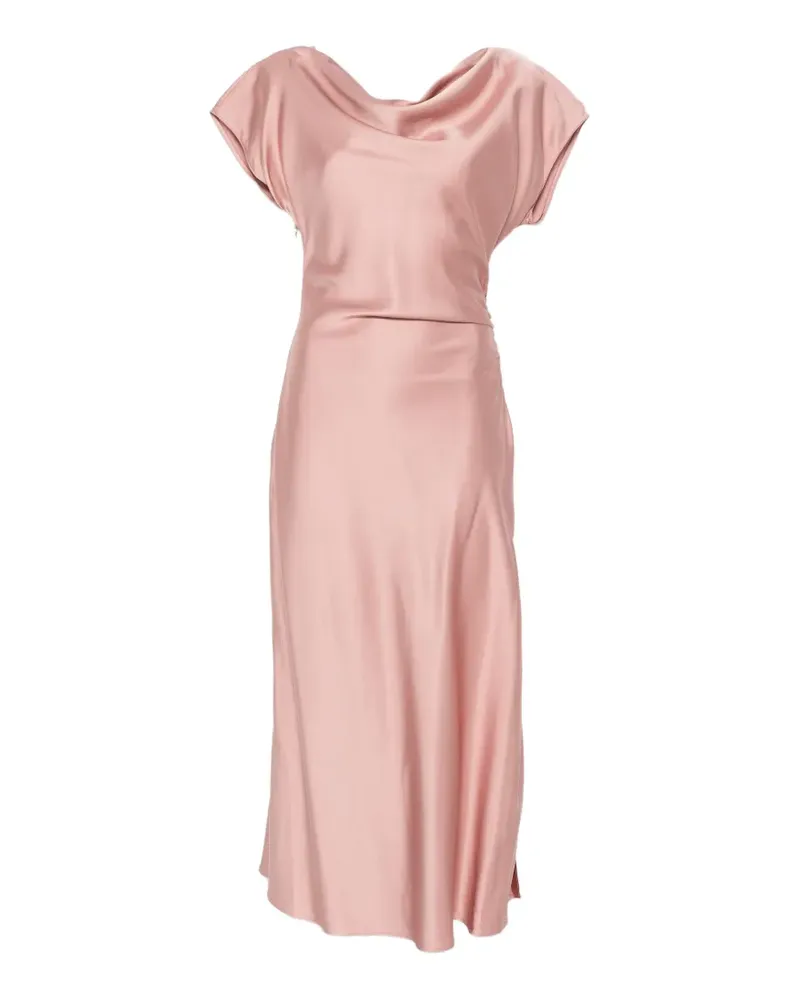 Liu Jo ruched cowl-neck midi dress - Rosa Rosa