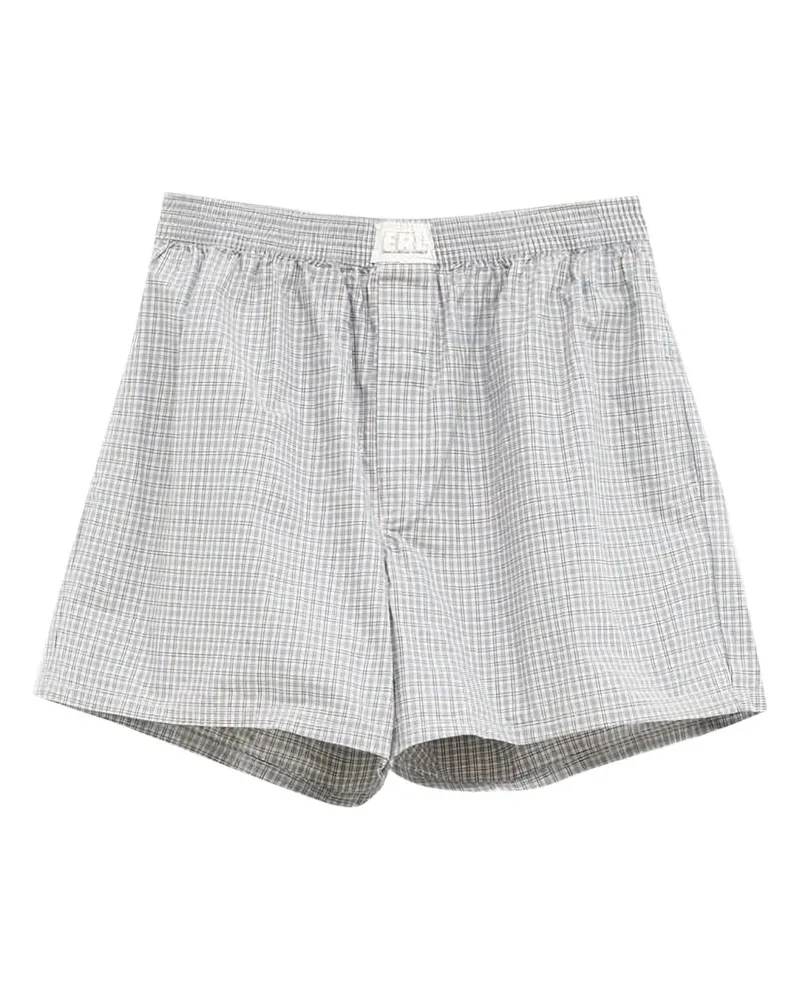 ERL Karierte Boxershorts - Blau Blau