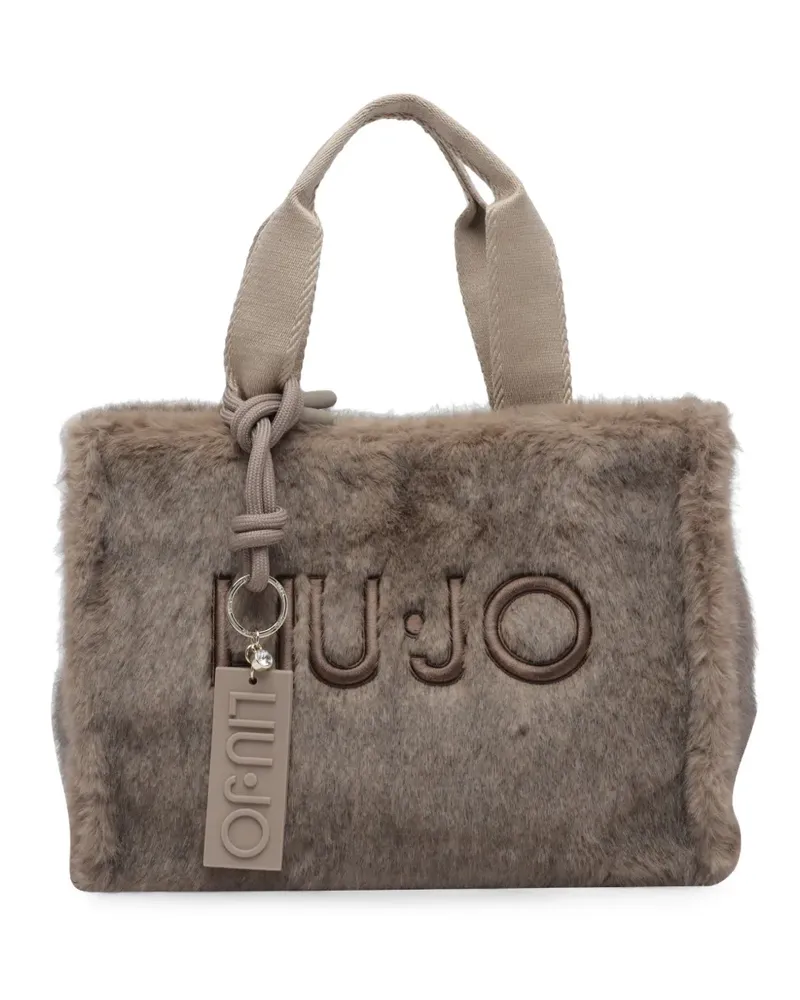 Liu Jo logo-embroidered tote bag - Nude Nude
