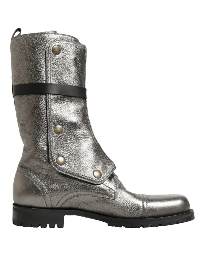 Dolce & Gabbana Bikerstiefel mit Schnallenverschluss - Grau Grau