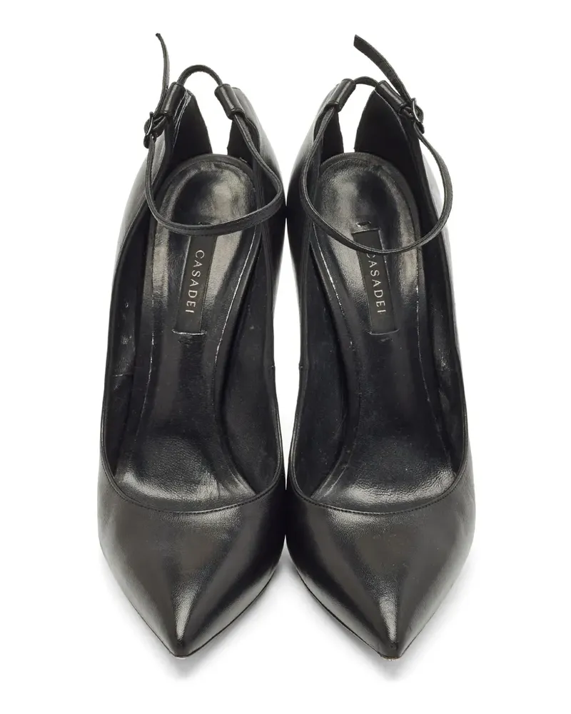 Casadei Spitze Pumps mit Knöchelriemen - Schwarz Schwarz