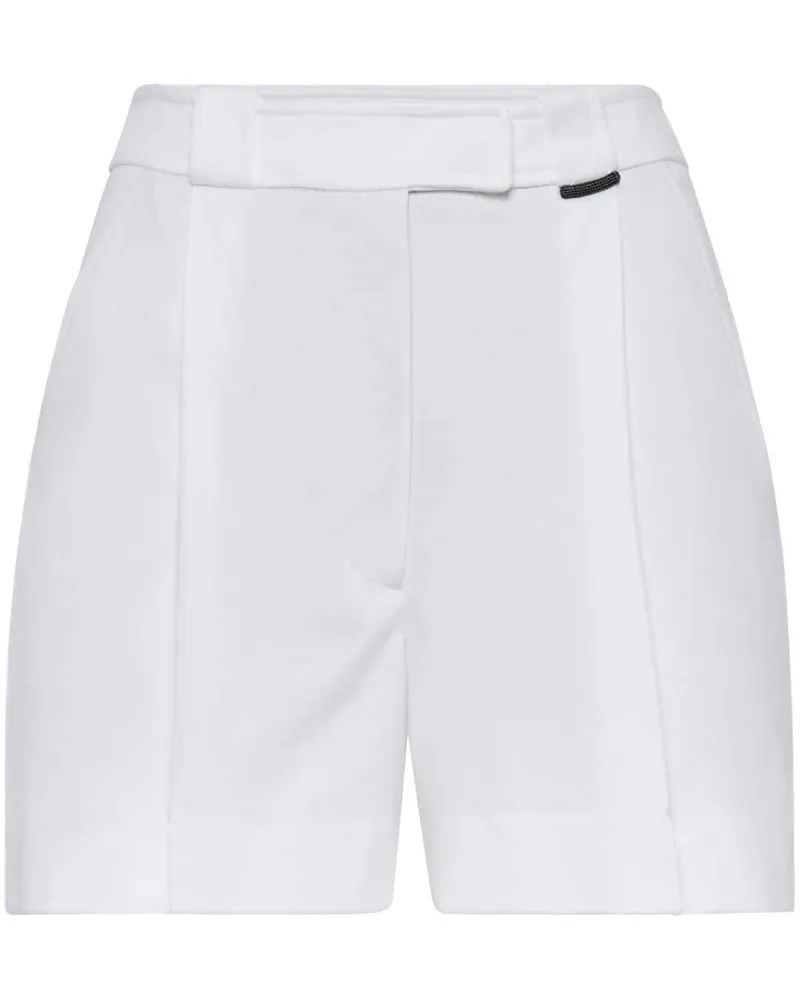 Brunello Cucinelli Baumwollshorts mit Monili-Detail - Weiß Weiß