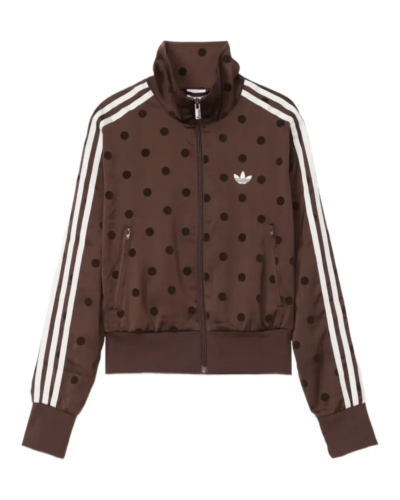 adidas TT Sportjacke aus Satin mit Polka Dots - Braun Braun