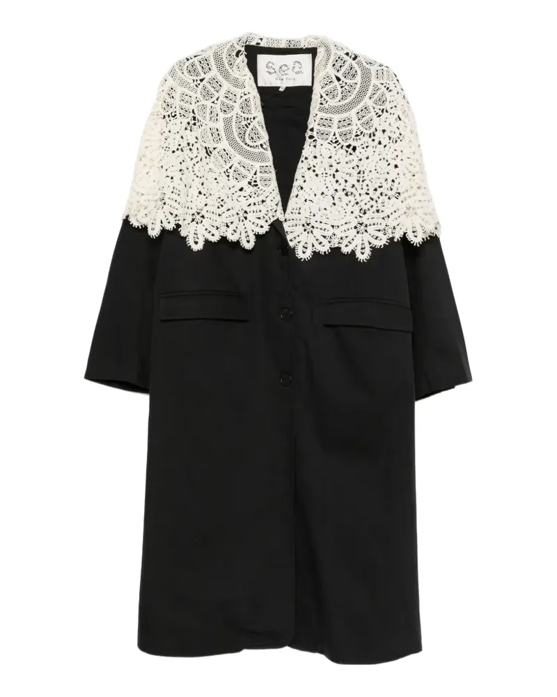 Sea Alina lace-collar coat - Schwarz Schwarz