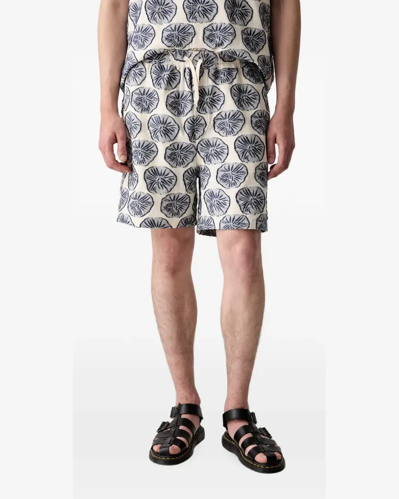 LES DEUX Dahlia jacquard shorts - Nude Nude
