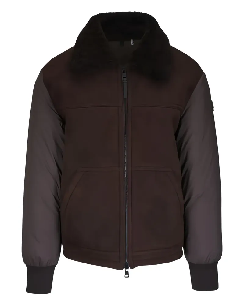 Moncler Jacke mit Shearling-Kragen - Braun Braun
